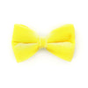 Pet Bow Tie - "Velvet - Lemon Yellow" - Light Yellow Velvet Bow Tie for Cat / For Cats + Small Dogs (One Size)