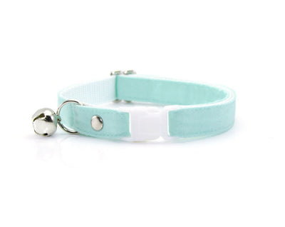 Bow Tie Cat Collar Set - "Color Collection - Mint" - Cat Collar + Matching Bow Tie (Removable)