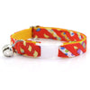 Cat Collar - "Birthday Candles" - Red Cat Collar - Breakaway Buckle or Non-Breakaway / Cat, Kitten + Small Dog Sizes