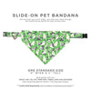Pet Bandana - "Ghostly Gathering" - Halloween Green Ghost Bandana for Cat + Small Dog / Skulls, Haunted Graveyard, Cemetery / Slide-on Bandana / Over-the-Collar (One Size)