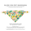 Pet Bandana - "Fantasia - Day" - Rifle Paper Co® Yellow Bandana for Cat + Small Dog / Spring, Summer, Easter / Slide-on Bandana / Over-the-Collar (One Size)