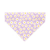 Pet Bandana - "Daisies - Purple" - Floral Daisy Bandana for Cat + Small Dog / Spring, Summer, Easter / Slide-on Bandana / Over-the-Collar (One Size)