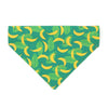 Pet Bandana - "Going Bananas - Green" - Tropical Fruit Bandana for Cat + Small Dog / Slide-on Bandana / Over-the-Collar (One Size)
