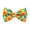 Pet Bow Tie - "Sunflowers" - Yellow Floral Cat Bow / Summer, Fall, Wedding / For Cats + Small Dogs (One Size)