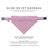 Pet Bandana - "Heritage" - Gingham Red White & Blue Plaid Bandana for Cat + Small Dog / Patriotic, Independence Day / Slide-on Bandana / Over-the-Collar (One Size)