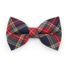 Bow Tie Cat Collar Set - "Canterbury" - Holiday Tartan Plaid Cat Collar w/ Matching Bowtie / Christmas, Winter / Cat, Kitten, Small Dog Sizes