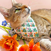 Pet Bandana - "Tulip Fields - Cream" - Rifle Paper Co® Floral Bandana for Cat + Small Dog / Spring, Easter / Slide-on Bandana / Over-the-Collar (One Size)