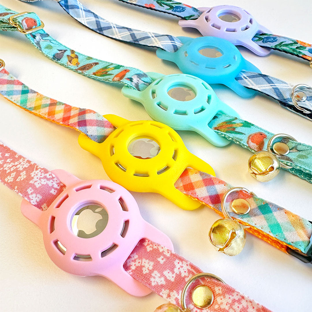 AirTag® Holder for Small Pet Collars (15 Colors) - Sized for Cats + Small Dogs