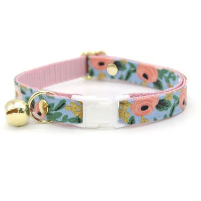 MBC Rack - (8-13 Inch) Pet Collar - "Ambrose" - (WHITE BREAKAWAY Clasp / GOLD Hardware Accents / Round Metal Split Ring) - Sold As Configured - Final SALE