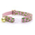 MBC Rack - (8-13 Inch) Pet Collar - "Avocado Baby - Pink" - (WHITE BREAKAWAY Clasp / GOLD Hardware Accents / Round Metal Split Ring) - Sold As Configured - Final SALE