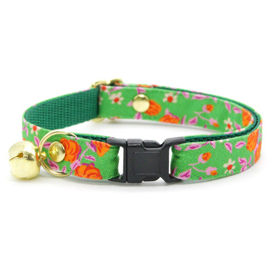 MBC Rack - (6-10 Inch) Pet Collar - "Avonlea" - (BLACK BREAKAWAY Clasp / GOLD Hardware Accents / Round Metal Split Ring) - Sold As Configured - Final SALE