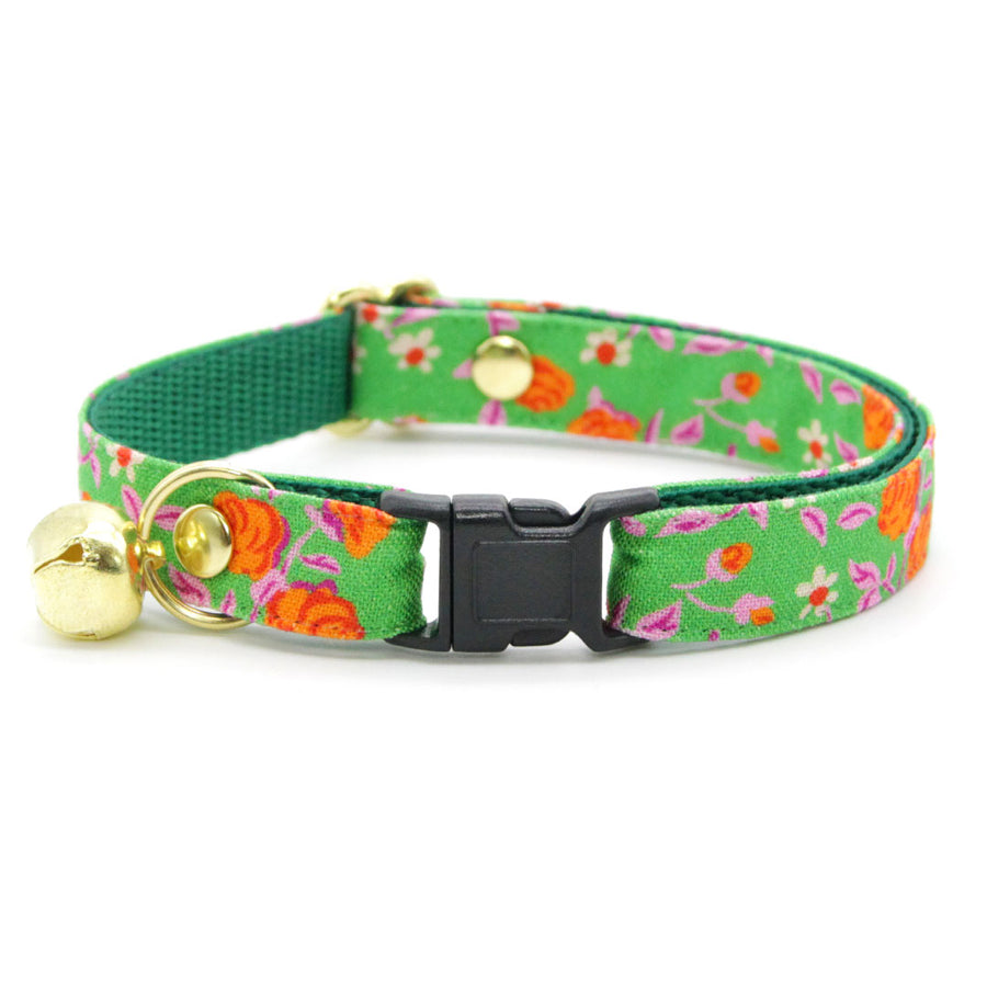 MBC Rack - (6-10 Inch) Pet Collar - "Avonlea" - (BLACK BREAKAWAY Clasp / GOLD Hardware Accents / Round Metal Split Ring) - Sold As Configured - Final SALE