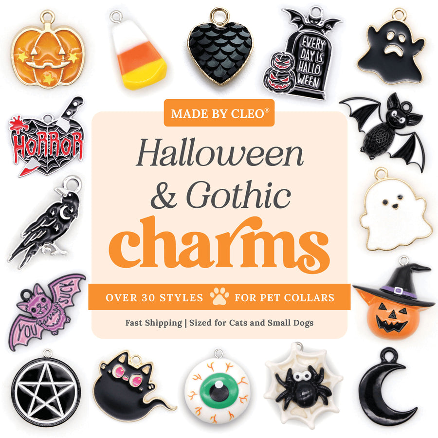 Pet Collar Charms - "Halloween & Gothic" - For Cat Collars & Small Dog Collars