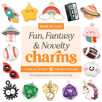 Pet Collar Charms - "Fun, Fantasy & Novelty" - For Cat Collars & Small Dog Collars