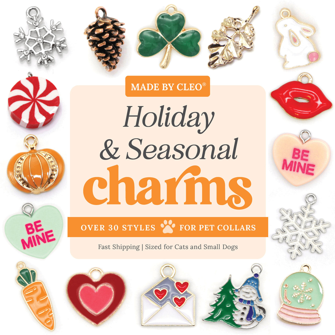 Pet Collar Charms - "Holiday & Seasonal" - For Cat Collars & Small Dog Collars