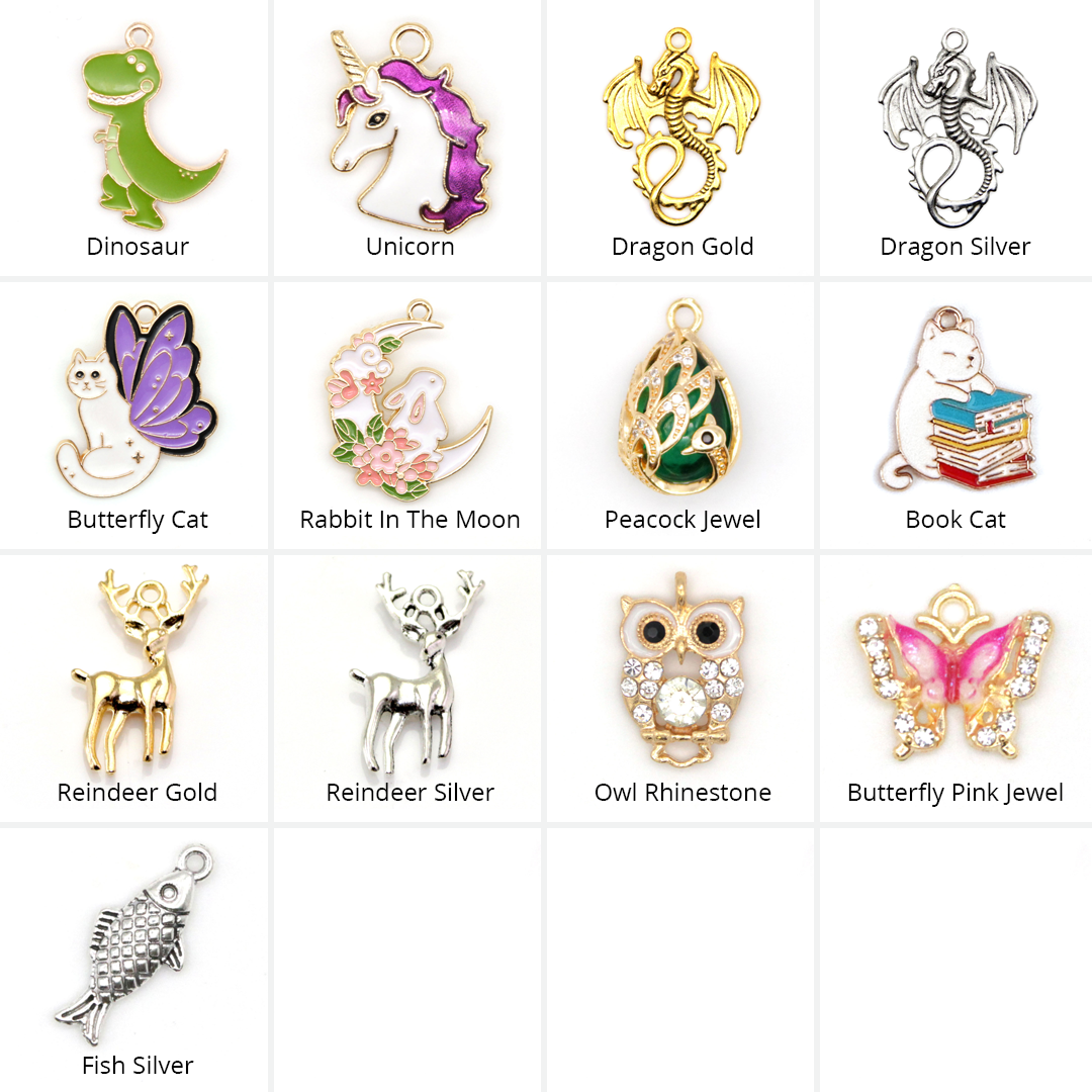 Pet Collar Charms - "Animals, Insects & Sea" - For Cat Collars & Small Dog Collars