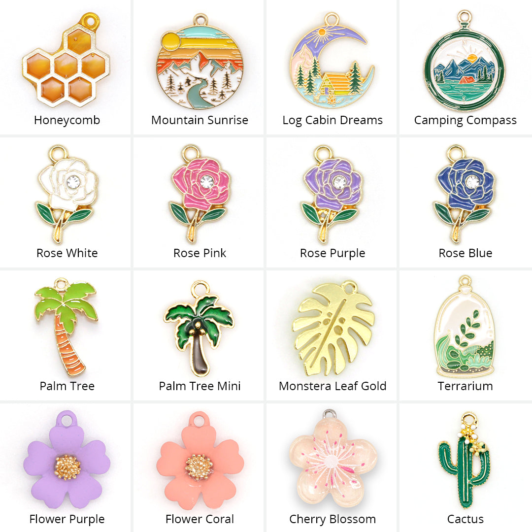 Pet Collar Charms - "Botanical & Outdoors" - For Cat Collars & Small Dog Collars