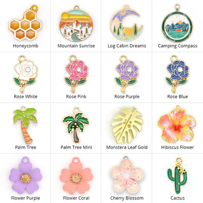 Pet Collar Charms - "Botanical & Outdoors" - For Cat Collars & Small Dog Collars