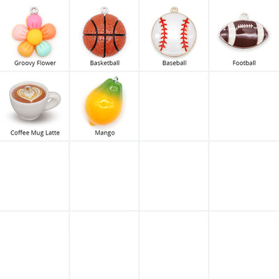 Pet Collar Charms - "Food, Fun & Novelty" - For Cat Collars & Small Dog Collars