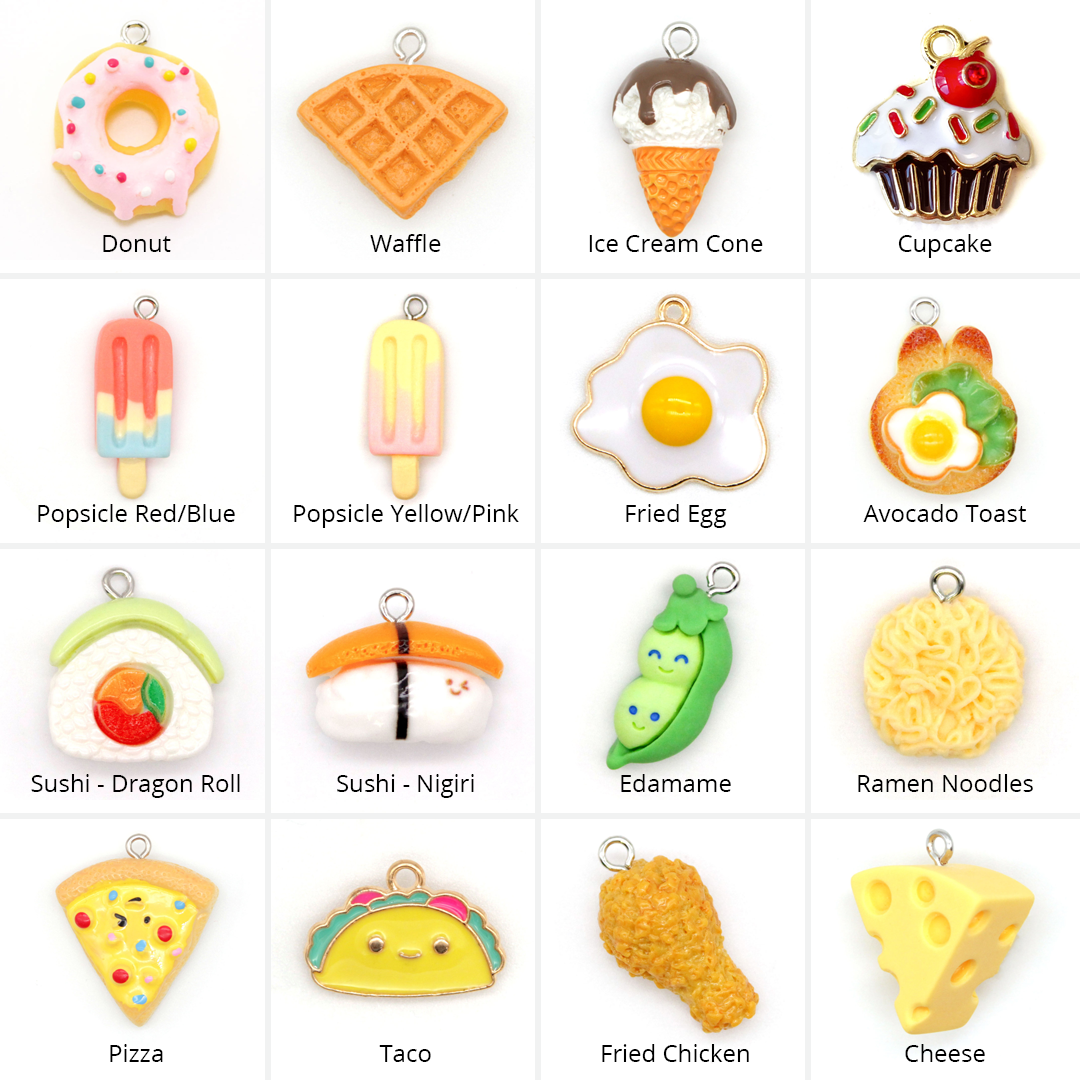 Pet Collar Charms - "Food, Fun & Novelty" - For Cat Collars & Small Dog Collars
