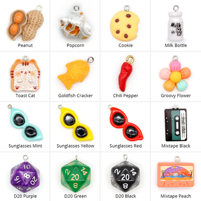 Pet Collar Charms - "Food, Fun & Novelty" - For Cat Collars & Small Dog Collars