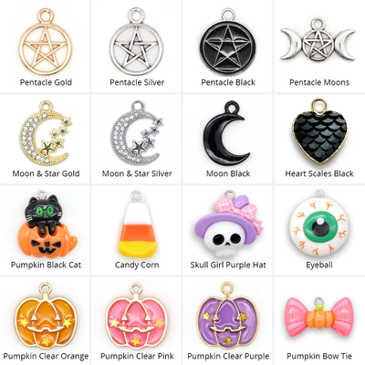 Pet Collar Charms - "Halloween & Gothic" - For Cat Collars & Small Dog Collars