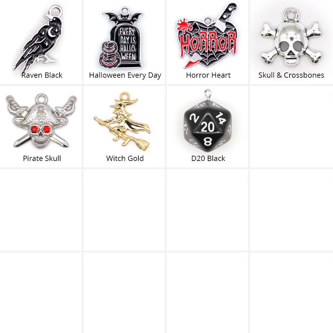 Pet Collar Charms - "Halloween & Gothic" - For Cat Collars & Small Dog Collars
