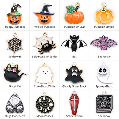 Pet Collar Charms - "Halloween & Gothic" - For Cat Collars & Small Dog Collars