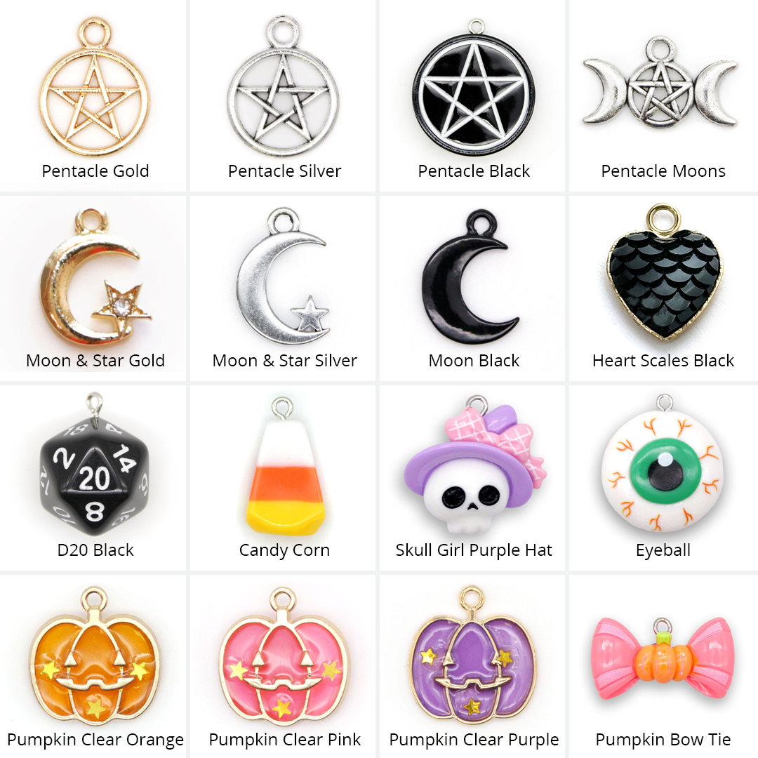 Pet Collar Charms - "Halloween & Gothic" - For Cat Collars & Small Dog Collars