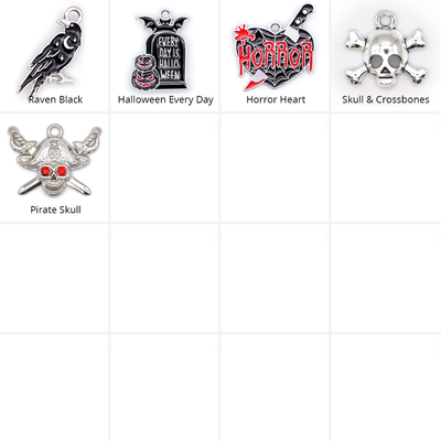 Pet Collar Charms - "Halloween & Gothic" - For Cat Collars & Small Dog Collars