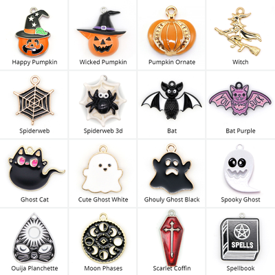 Pet Collar Charms - "Halloween & Gothic" - For Cat Collars & Small Dog Collars