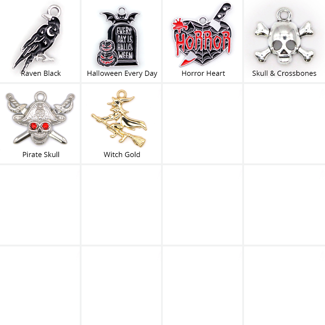Pet Collar Charms - "Halloween & Gothic" - For Cat Collars & Small Dog Collars