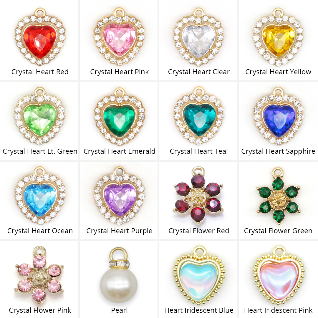 Pet Collar Charms - "Jeweled & Classic" - For Cat Collars & Small Dog Collars