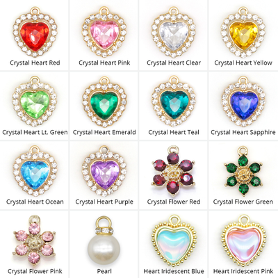 Pet Collar Charms - "Jeweled & Classic" - For Cat Collars & Small Dog Collars
