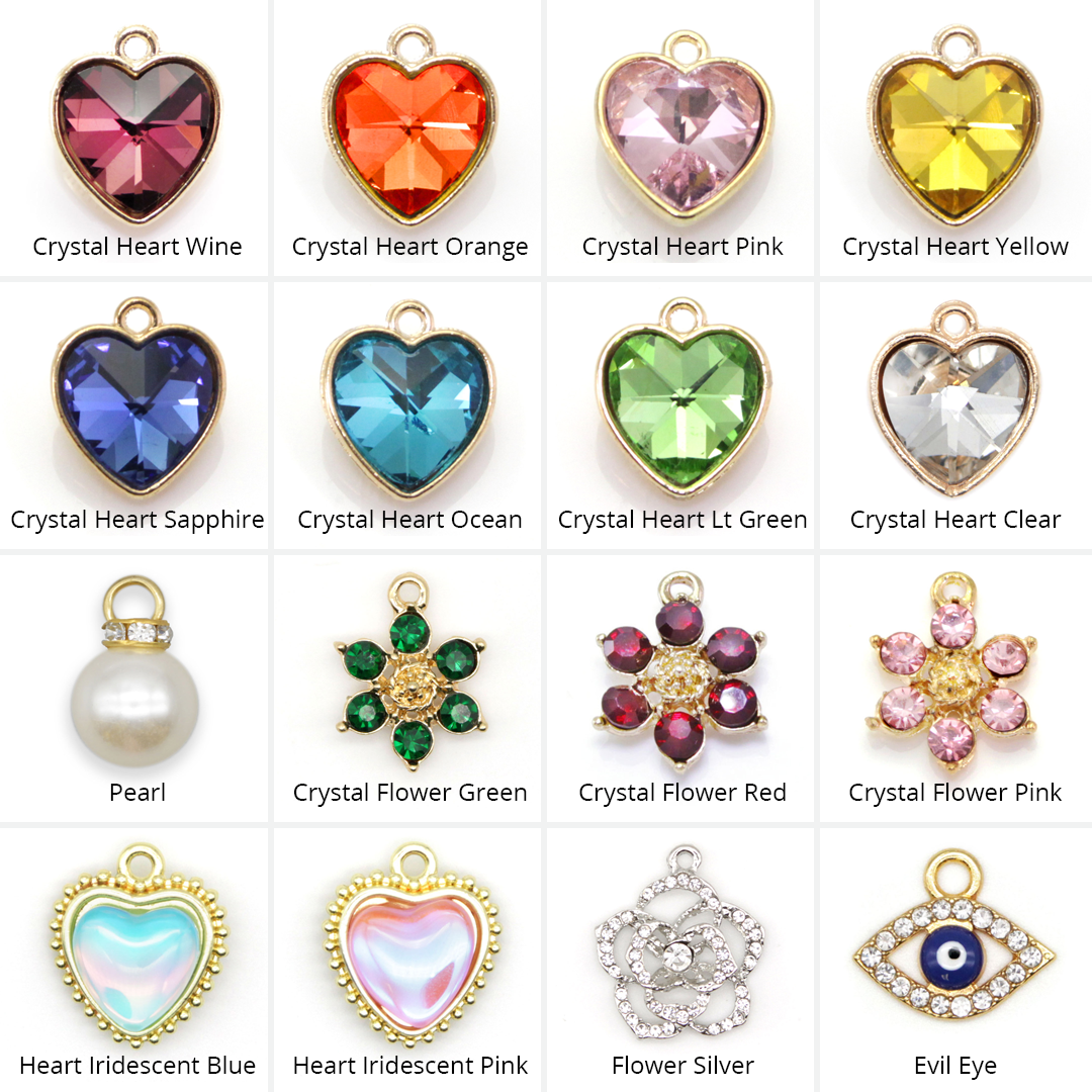 Pet Collar Charms - "Jeweled & Classic" - For Cat Collars & Small Dog Collars