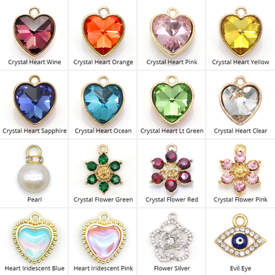 Pet Collar Charms - "Jeweled & Classic" - For Cat Collars & Small Dog Collars