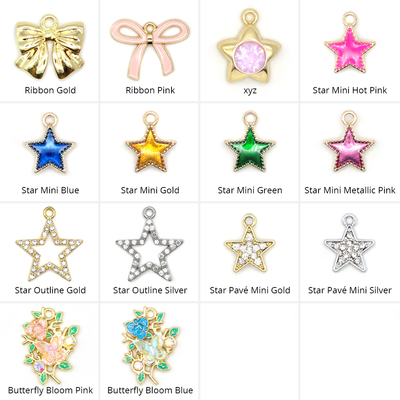 Pet Collar Charms - "Jeweled & Classic" - For Cat Collars & Small Dog Collars