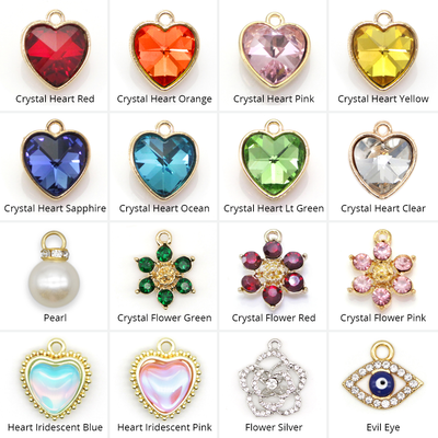 Pet Collar Charms - "Jeweled & Classic" - For Cat Collars & Small Dog Collars