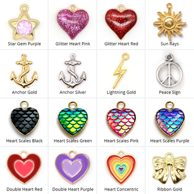 Pet Collar Charms - "Jeweled & Classic" - For Cat Collars & Small Dog Collars