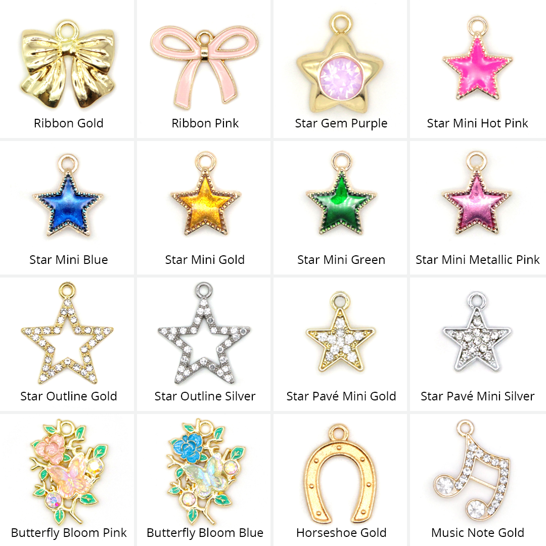 Pet Collar Charms - "Jeweled & Classic" - For Cat Collars & Small Dog Collars