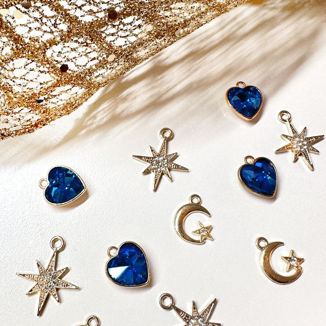 Pet Collar Charms - "Jeweled & Classic" - For Cat Collars & Small Dog Collars