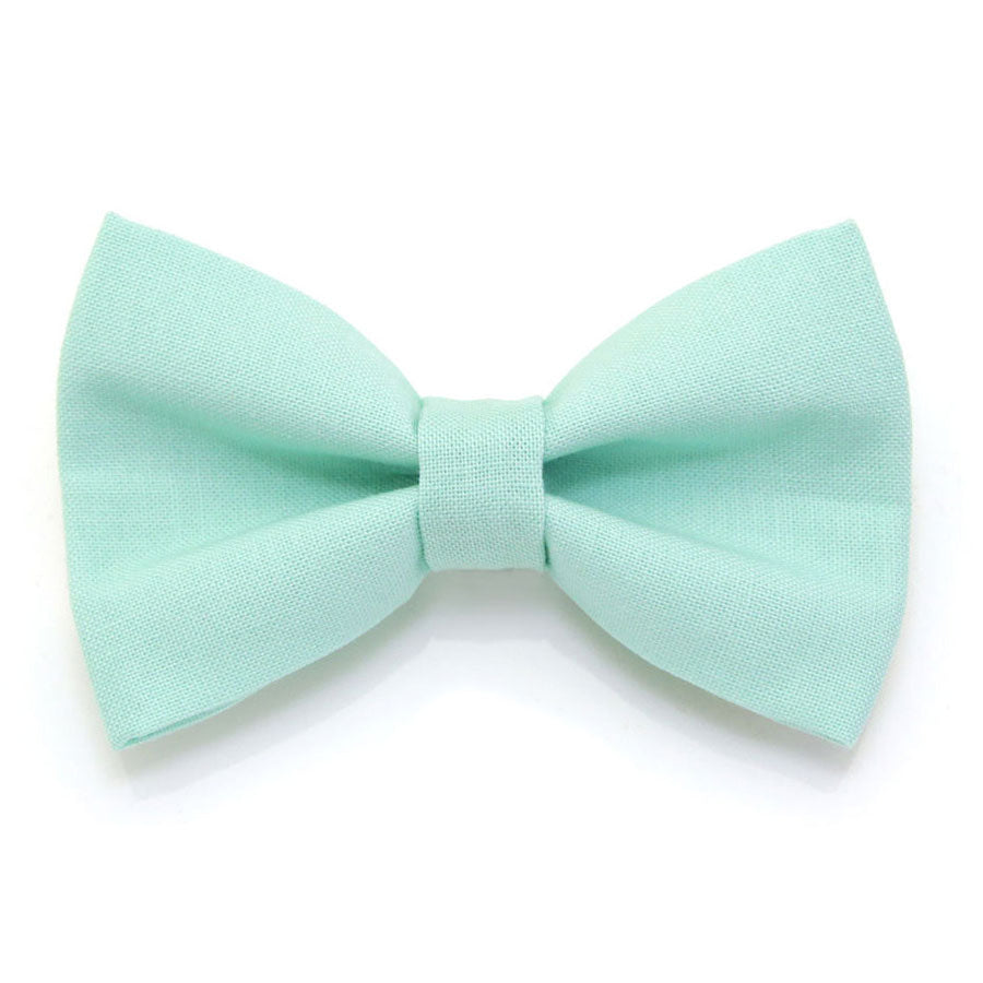Cat Bow Tie - "Color Collection - Mint" - Aqua Pastel Cat Collar Bow Tie / Wedding / Removable (One Size)