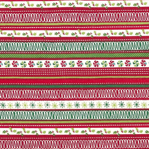 Fabric - "Deck the Halls" - Cut & Sold By the Yard / For Sewing & Craft Projects / Sold By the Yard - Continuous Length / 100% Washable Cotton (FINAL SALE)