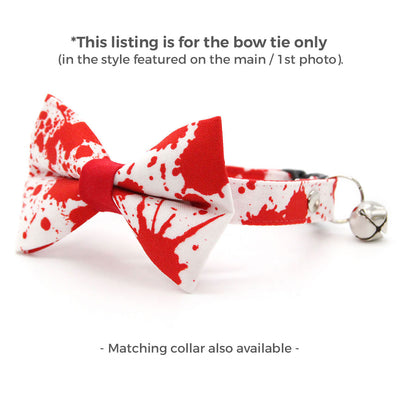 Horror Fan Cat Bow Tie - "Dexter" - Halloween / Horror Movie / American Psycho Cat Collar Bow Tie / Kitten Bow Tie / Small Dog Bow Tie - Removable (One Size)