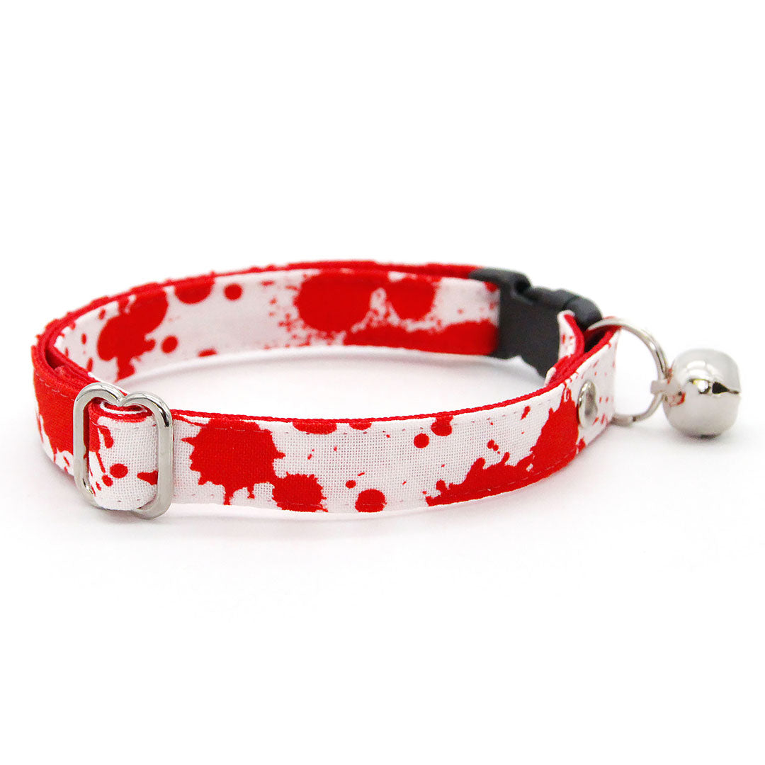 Horror Movie Bow Tie Cat Collar Set - "Dexter" - Horror Fan Gift/Halloween Cat Collar with Bow Tie (Removable)