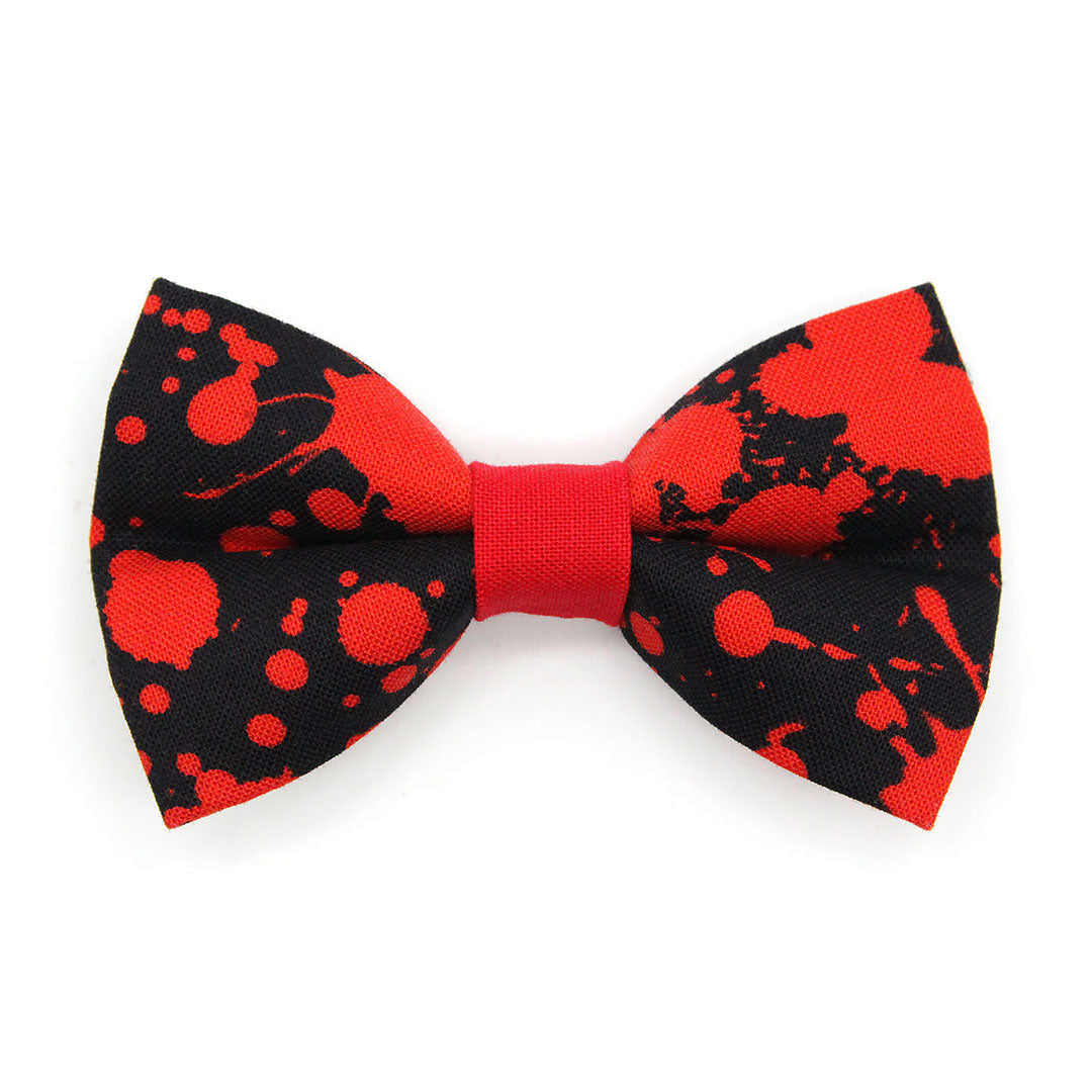 Vampire Cat Bow Tie - "Dracula" - Horror Movie Cat Collar Bow Tie/Kitten Bow Tie/Small Dog Bow Tie - Removable (One Size)