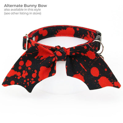 Vampire Cat Bow Tie - "Dracula" - Horror Movie Cat Collar Bow Tie/Kitten Bow Tie/Small Dog Bow Tie - Removable (One Size)