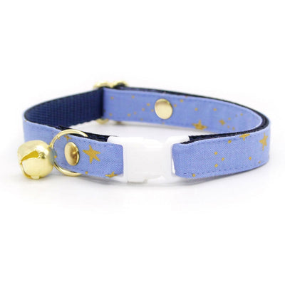 MBC Rack - (6-10 Inch) Pet Collar - "Dusk" - (WHITE BREAKAWAY Clasp / GOLD Hardware Accents / Round Metal Split Ring) - Sold As Configured - Final SALE