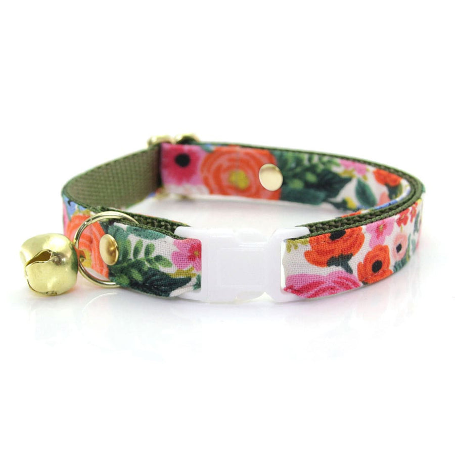 Rifle Paper Co® Cat Collar - "Garden Party" - Floral Cat Collar / Breakaway Buckle or Non-Breakaway / Cat, Kitten + Small Dog Sizes
