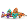 Halloween Pet Bow Tie - "Witch's Brew" - Candy, Witch Hats, Ghosts & Pumpkins Bowtie / For Cats + Small Dogs / Removable (One Size)